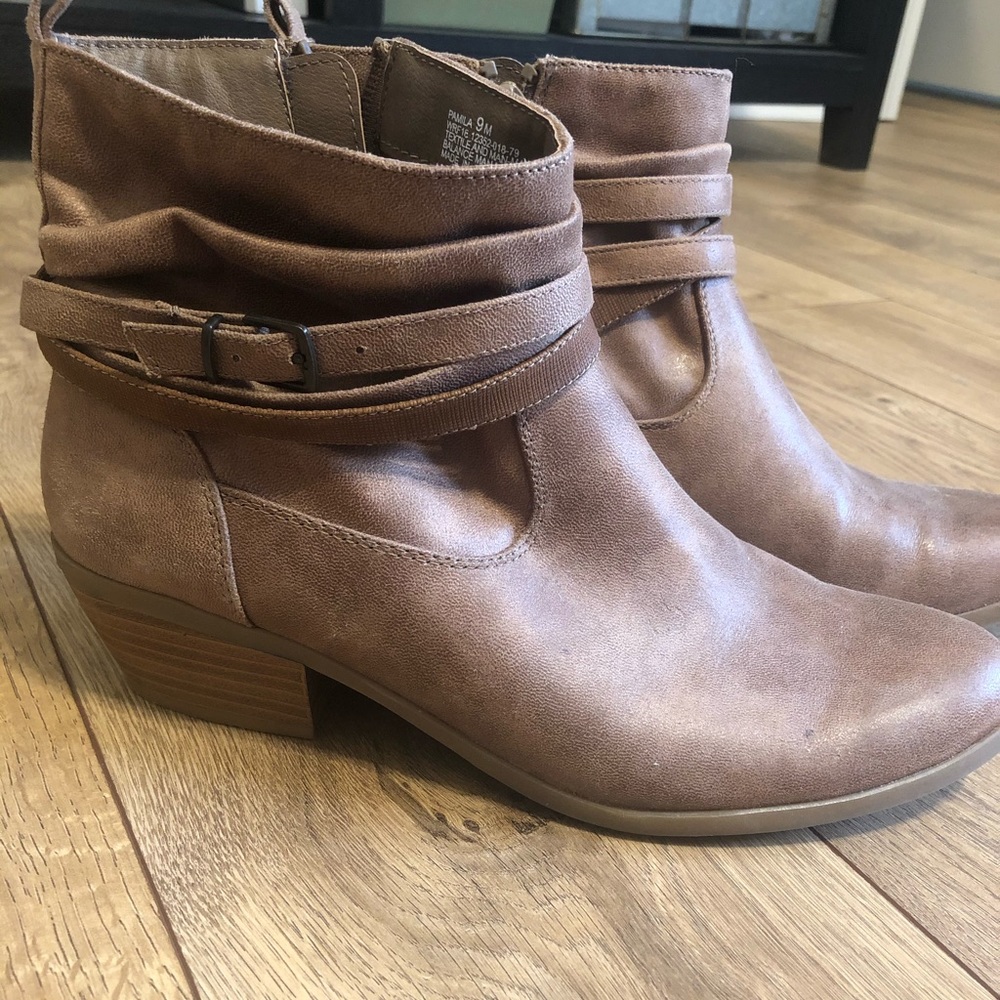 Kim Rogers Tan Booties